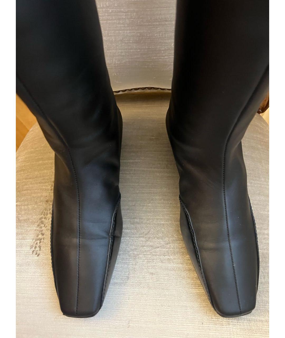 HERMES Черные кожаные сапоги, фото 3