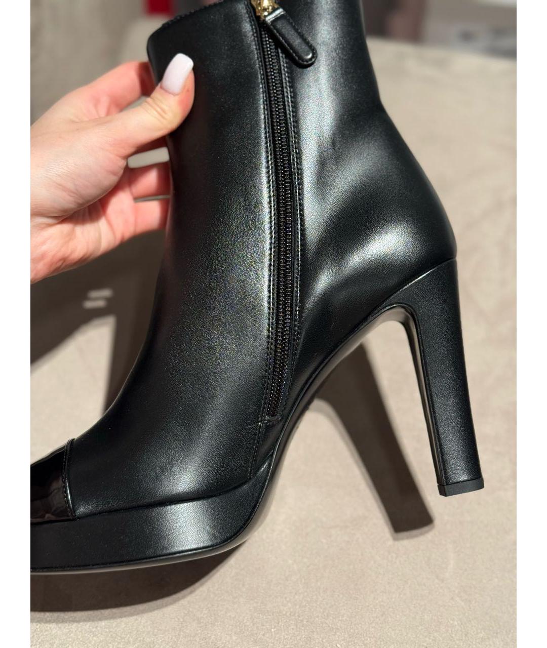 CHANEL Черные кожаные сапоги, фото 6
