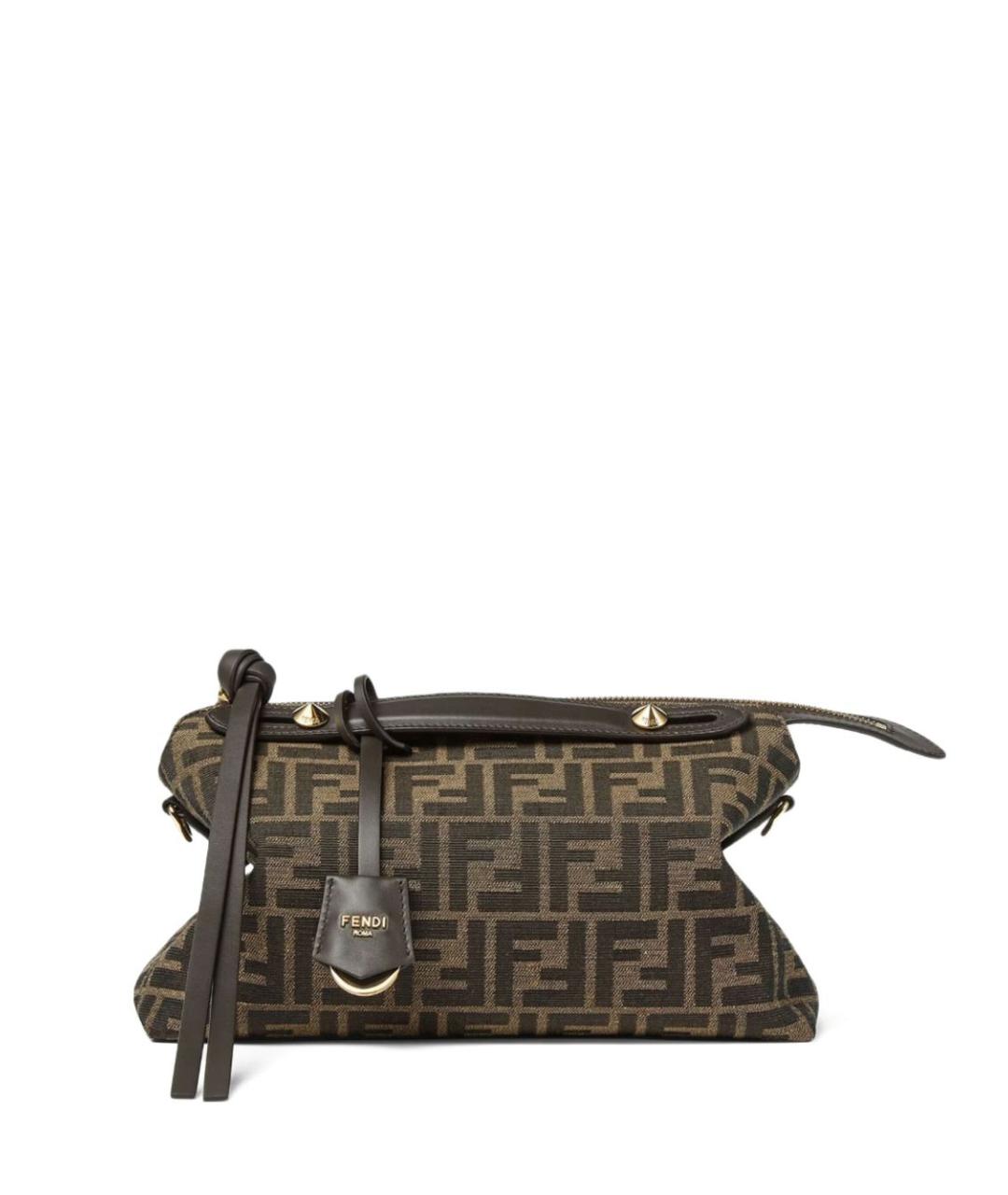 FENDI Коричневая тканевая сумка через плечо, фото 1