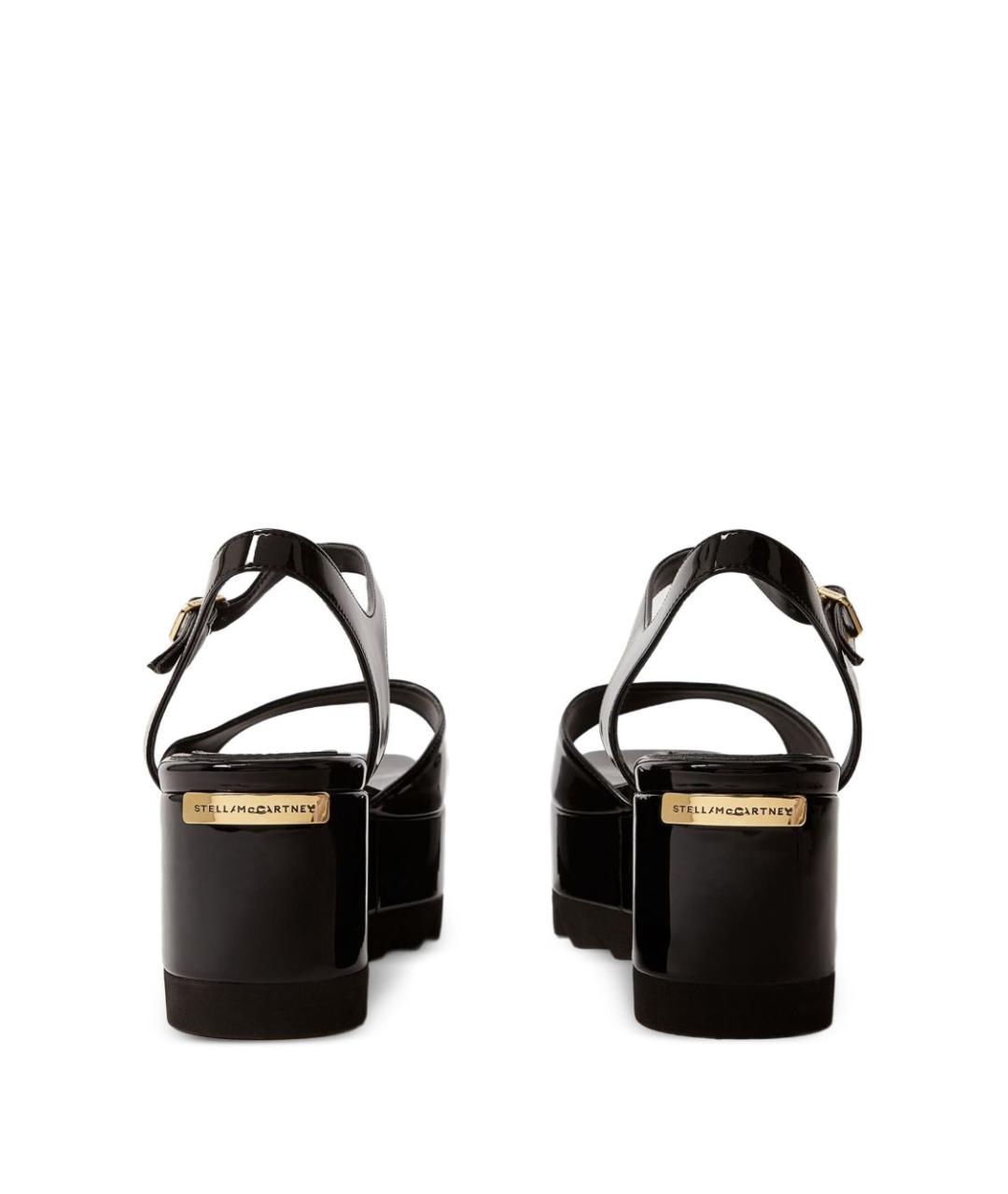 STELLA MCCARTNEY Черные босоножки из искусственной кожи, фото 4