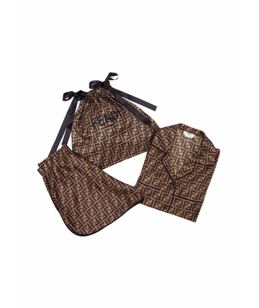 FENDI Коричневый костюм с брюками, фото 2