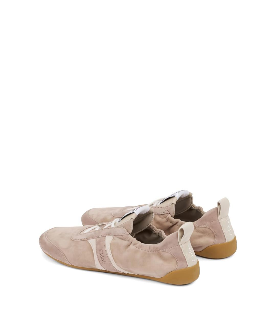 CHLOE Розовые текстильные кроссовки, фото 4