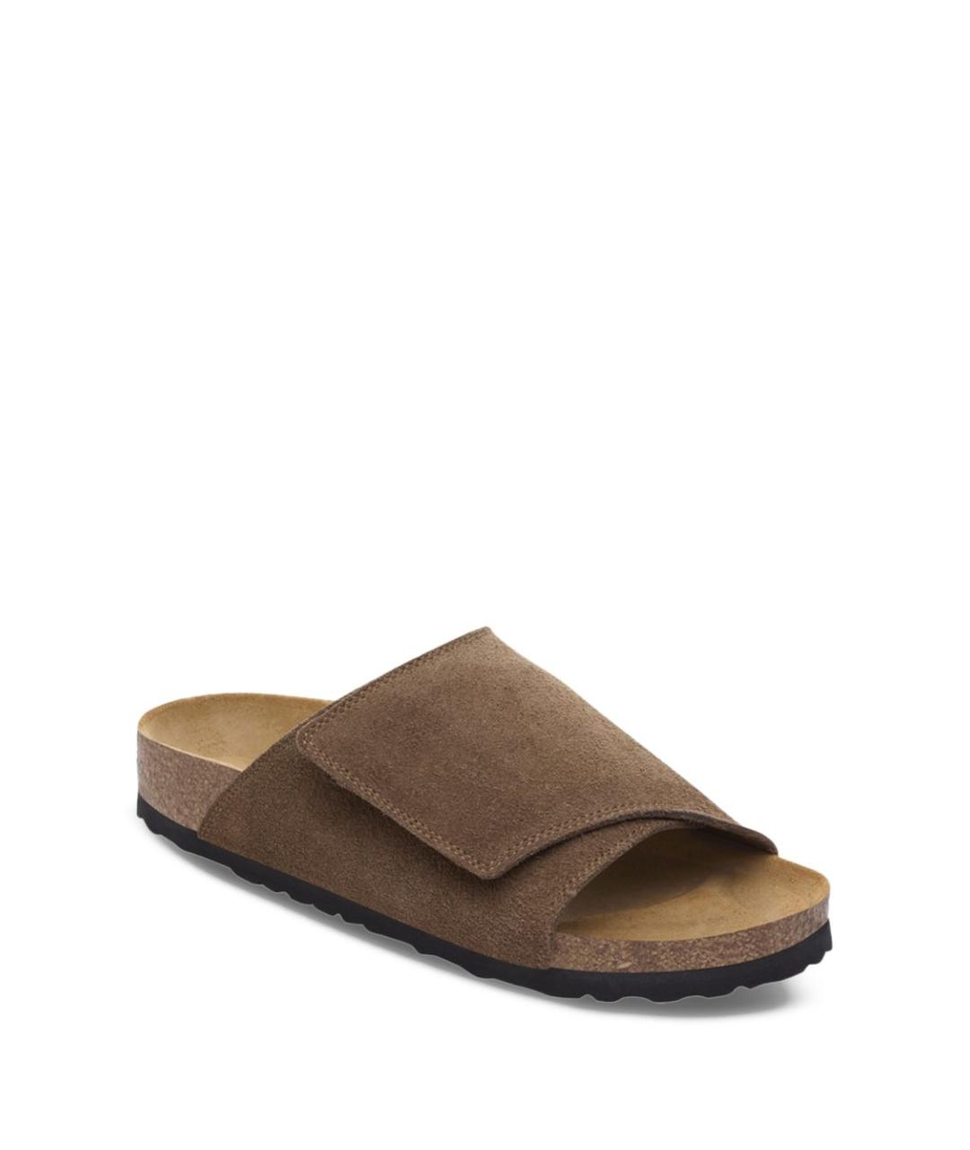 BIRKENSTOCK Коричневые кожаные сандалии, фото 1