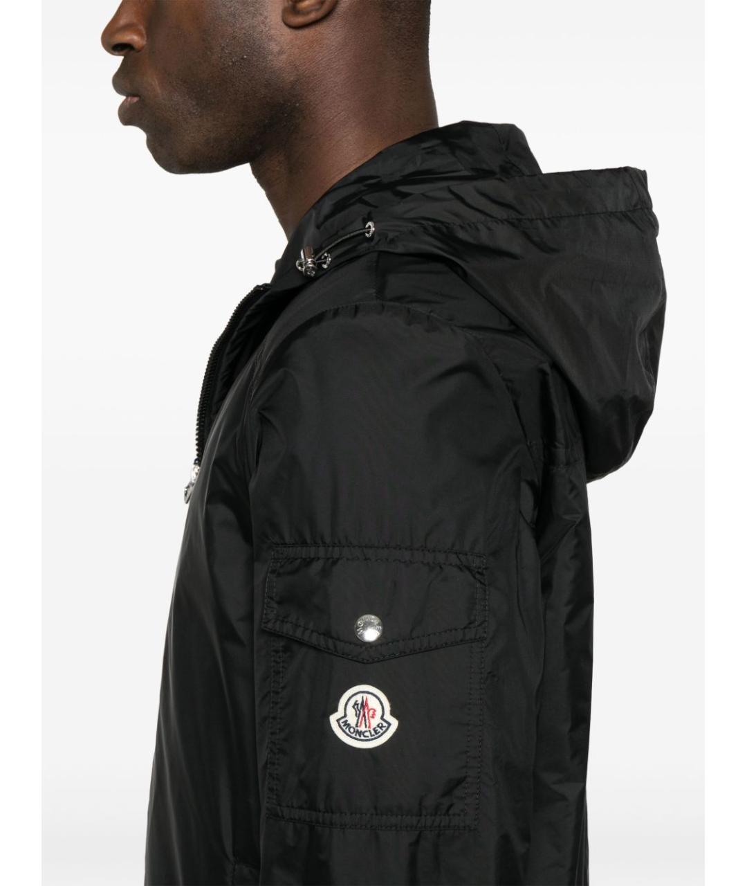 MONCLER Черная полиамидовая куртка, фото 3