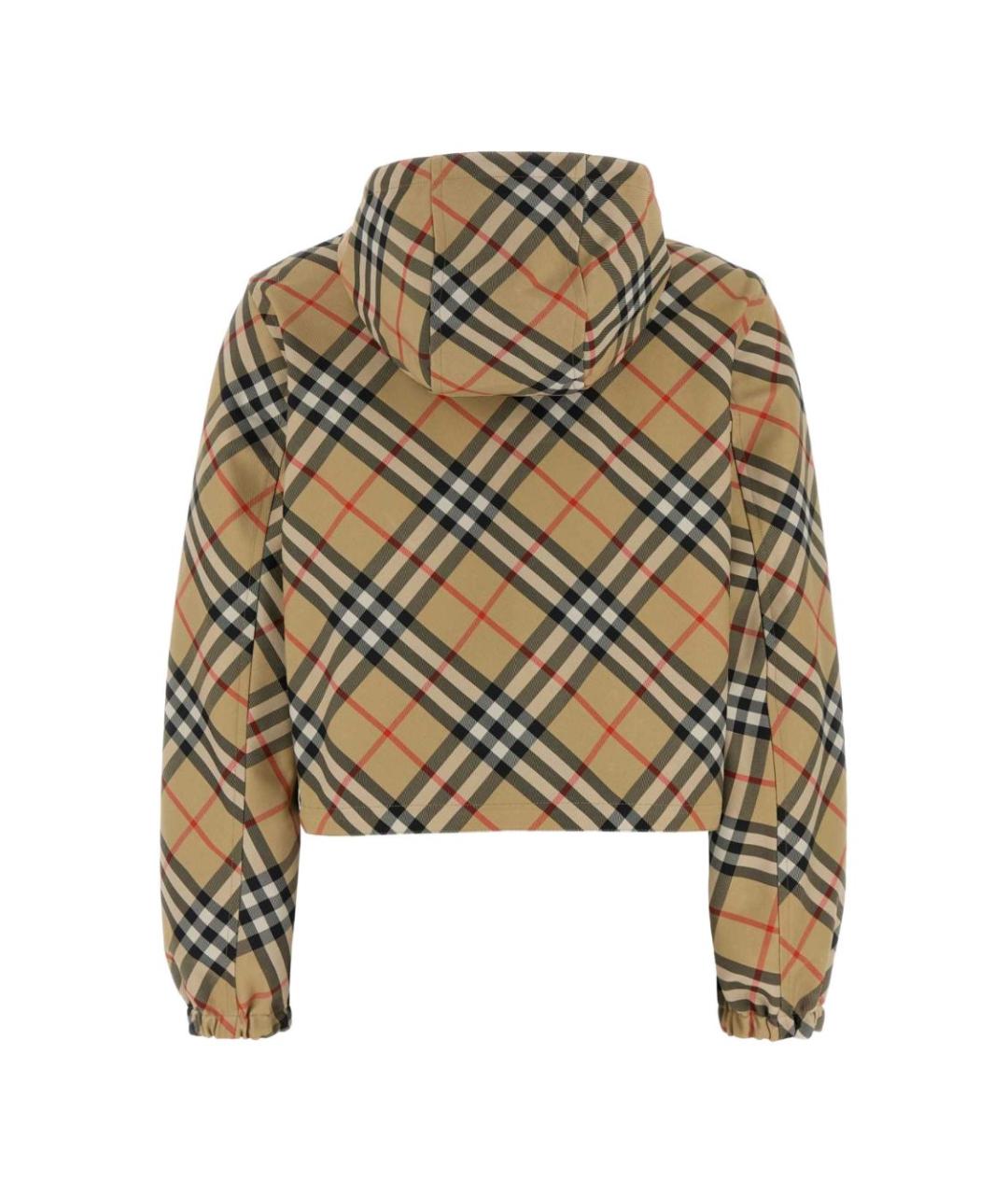 BURBERRY Бежевая полиэстеровая куртка, фото 2