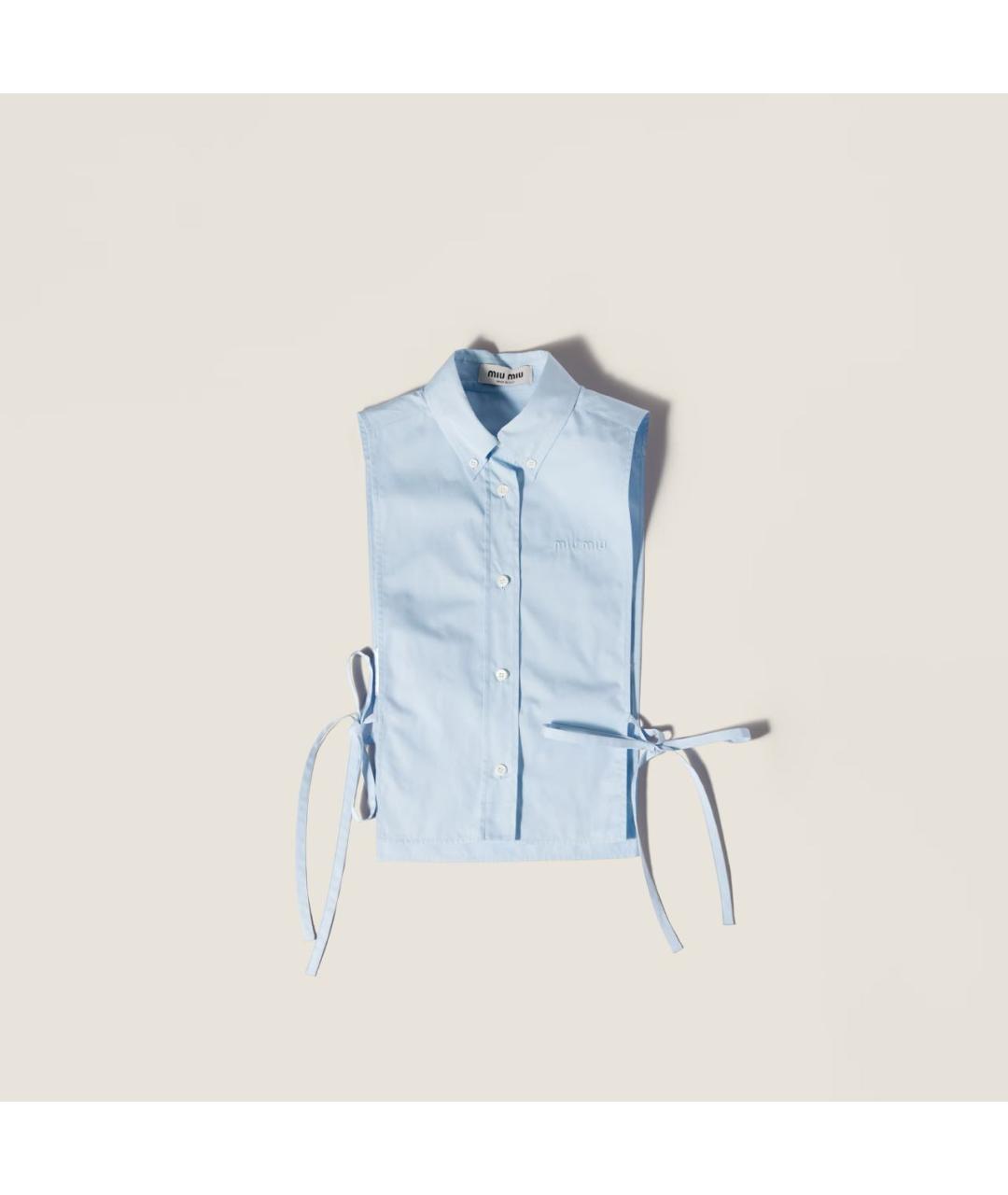 MIU MIU Голубая майка, фото 5