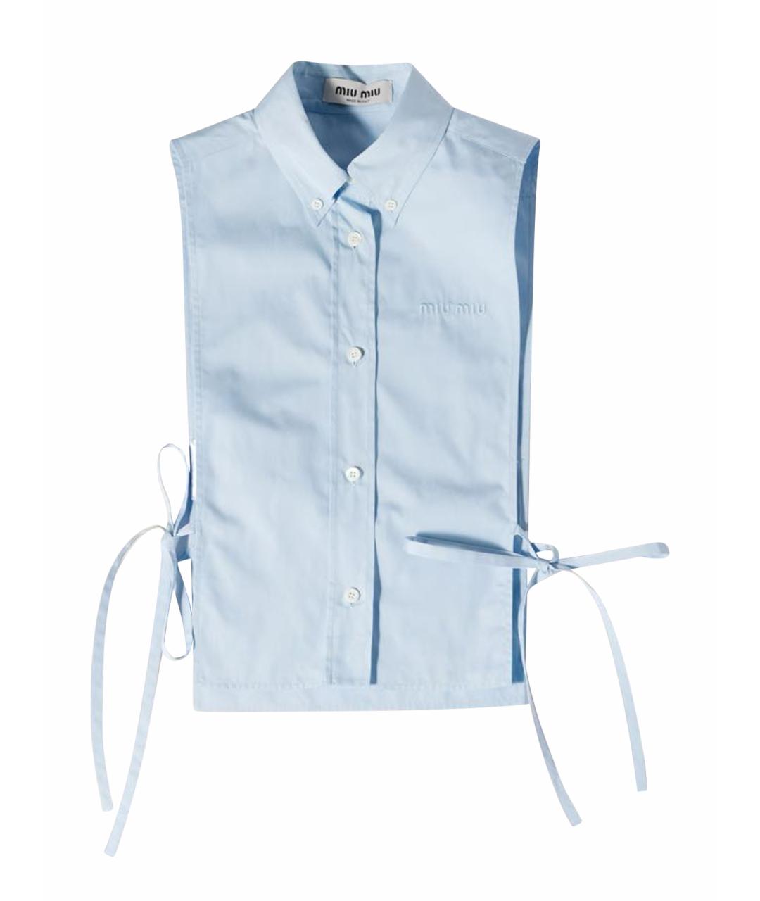 MIU MIU Голубая майка, фото 1
