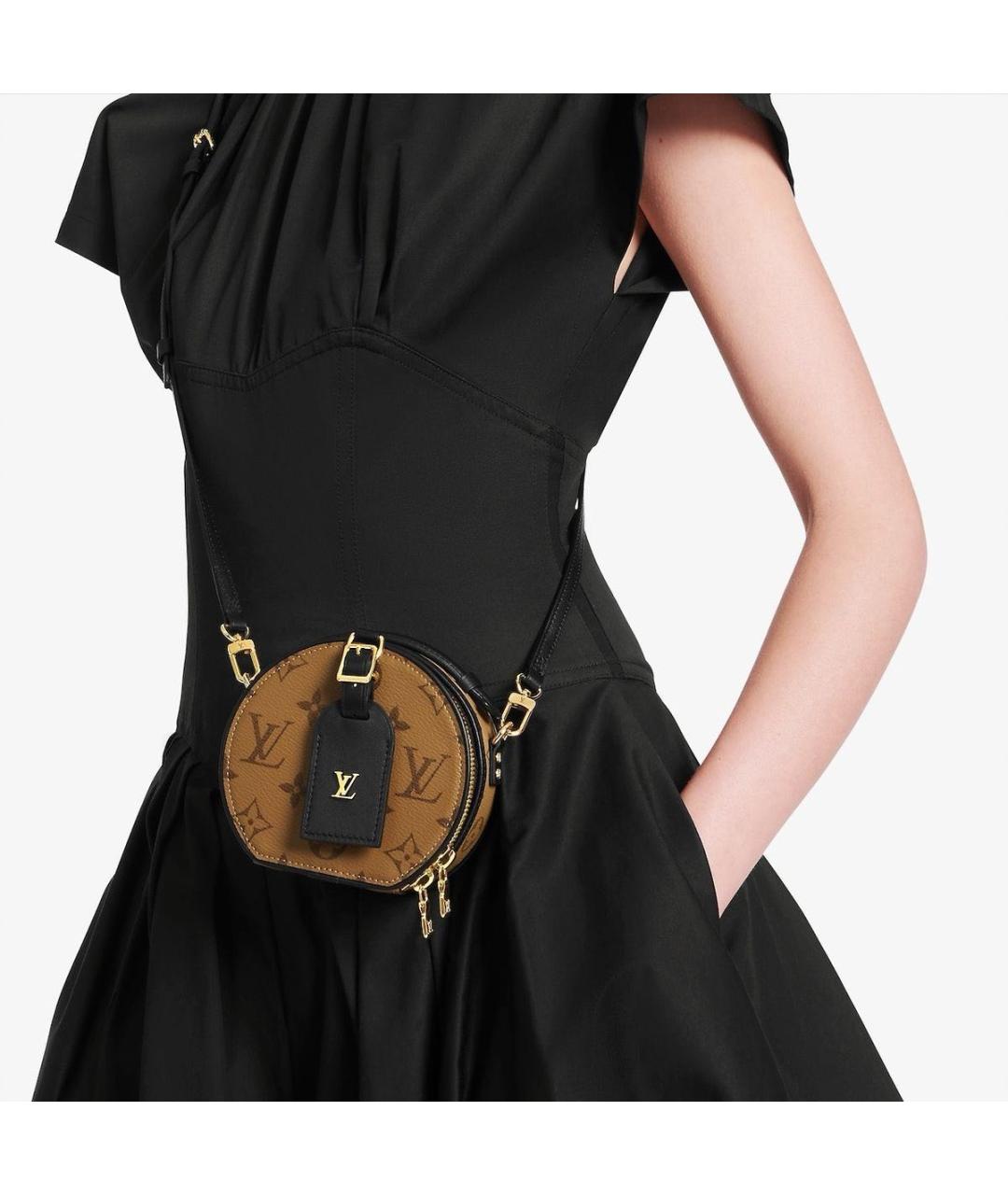 LOUIS VUITTON Коричневая сумка с короткими ручками, фото 2