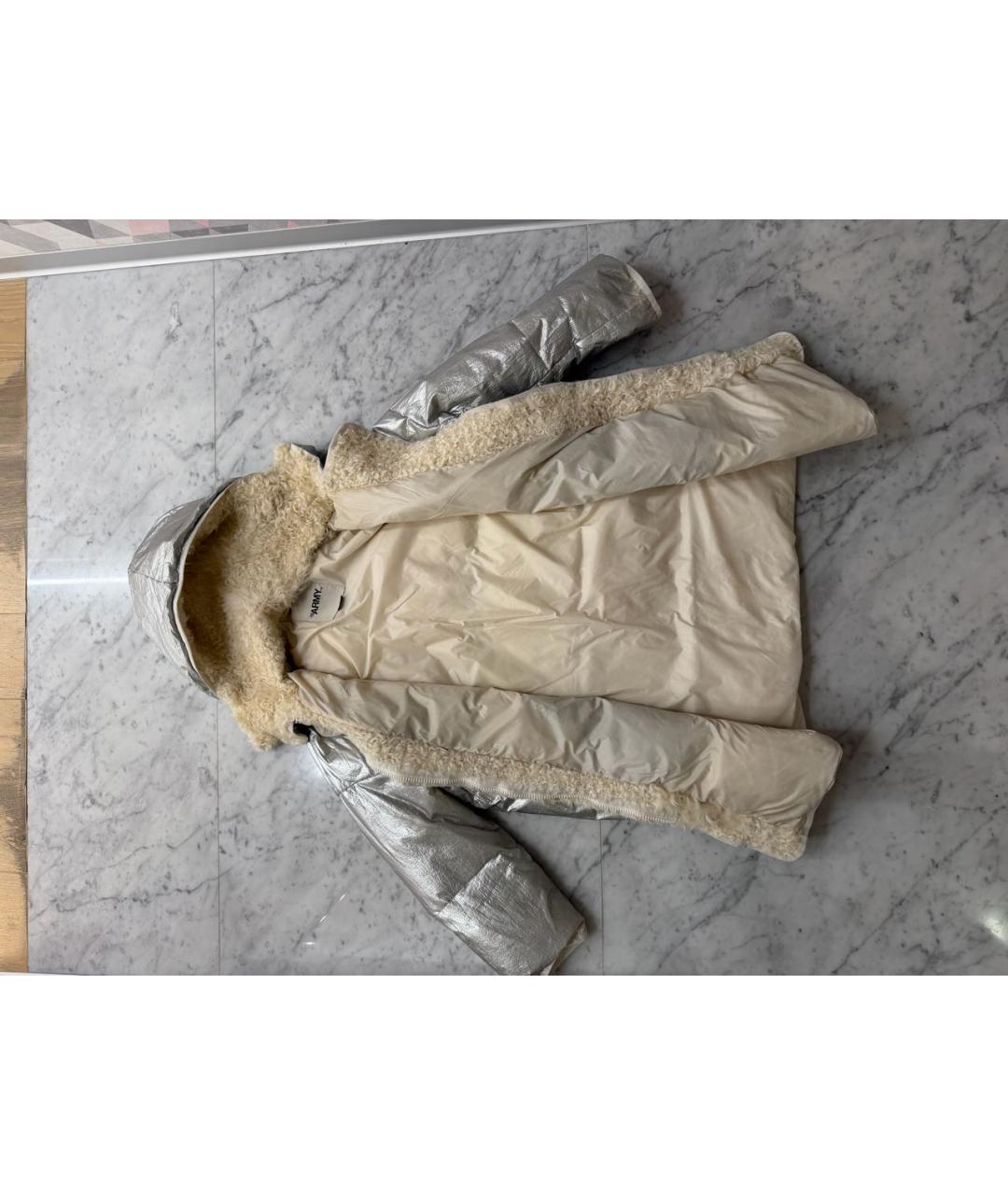 ARMY YVES SALOMON Серебрянный пуховик, фото 6