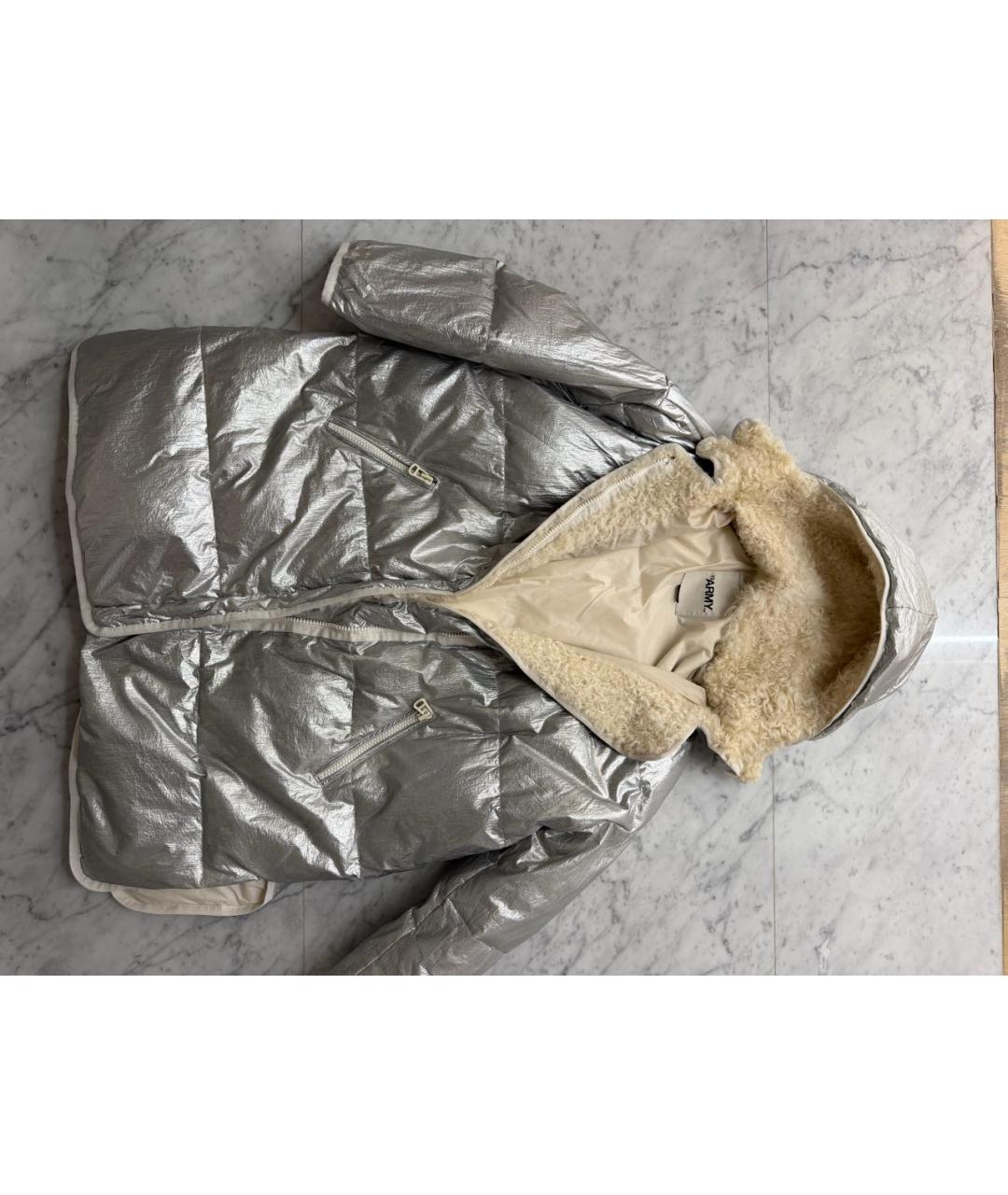 ARMY YVES SALOMON Серебрянный пуховик, фото 9