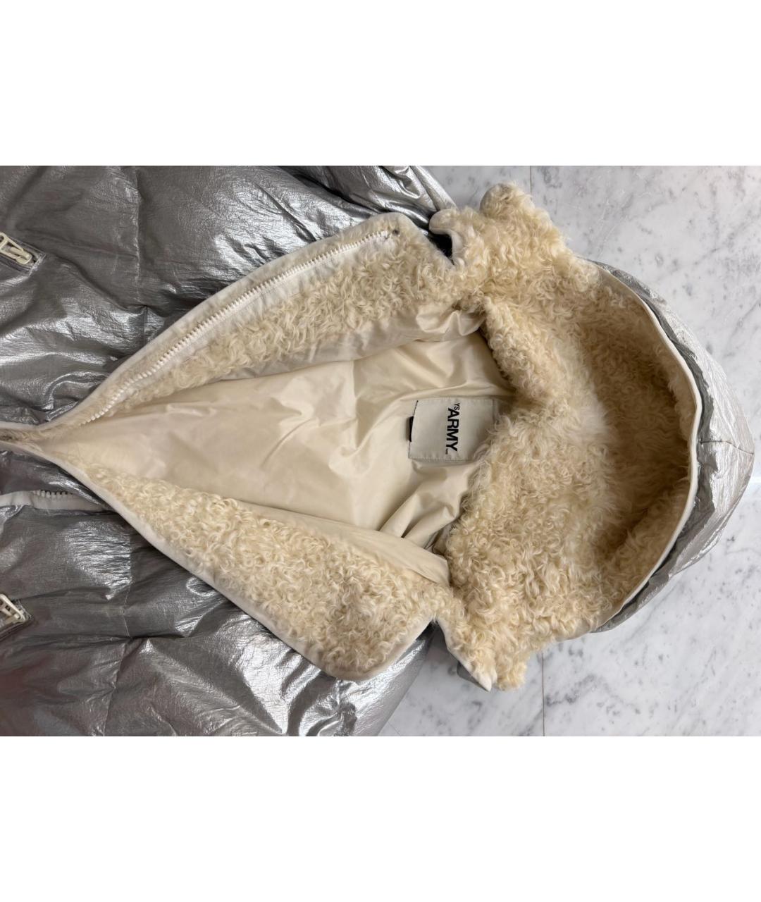 ARMY YVES SALOMON Серебрянный пуховик, фото 2