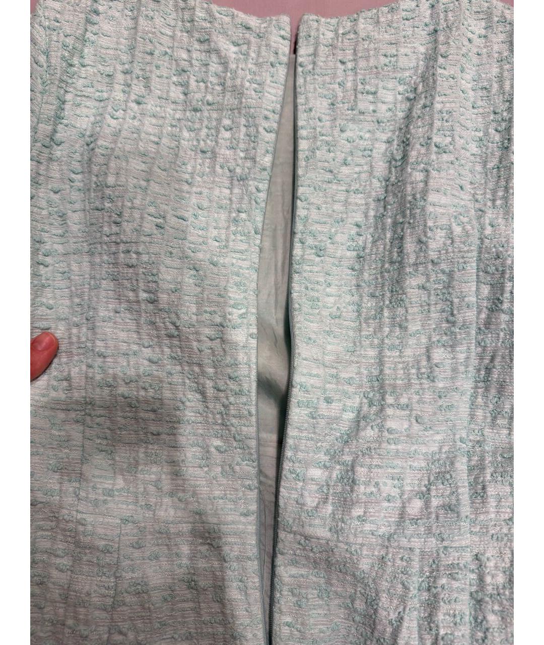 ESCADA Бирюзовое твидовое повседневное платье, фото 6