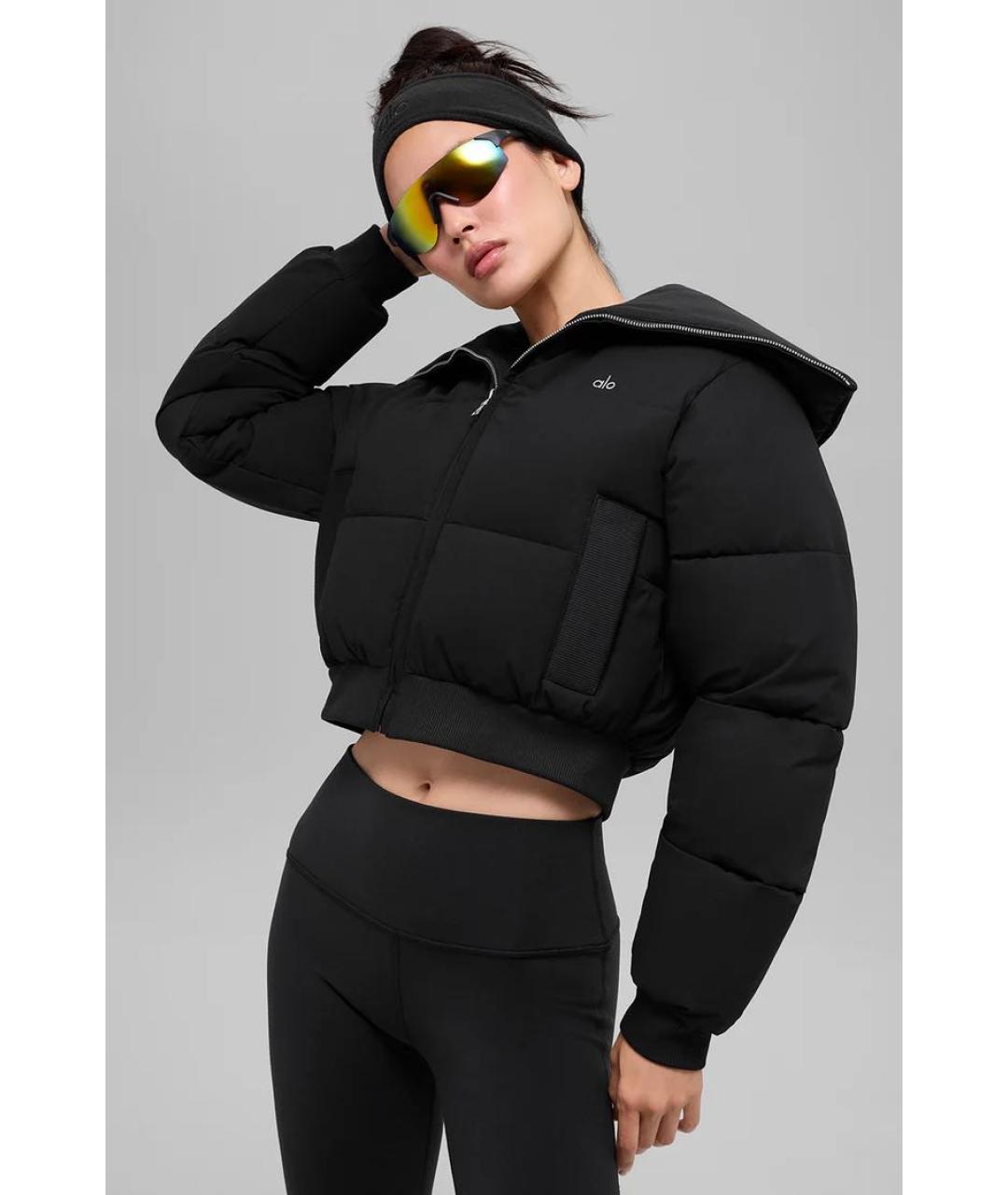 ALO YOGA Черный полиэстеровый пуховик, фото 5
