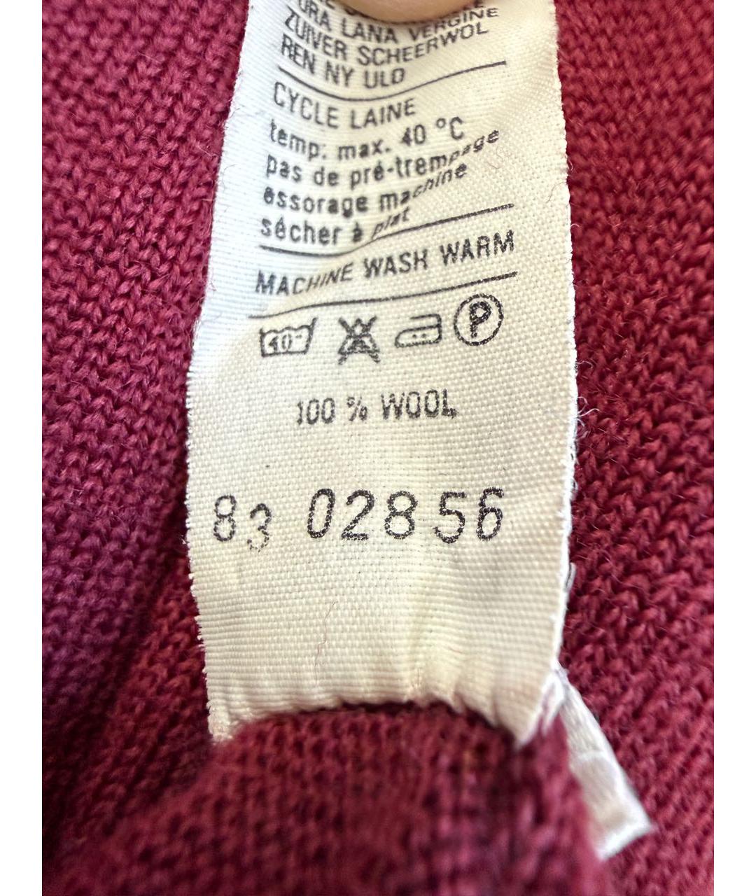CHRISTIAN DIOR Бордовая шерстяная жилетка, фото 6