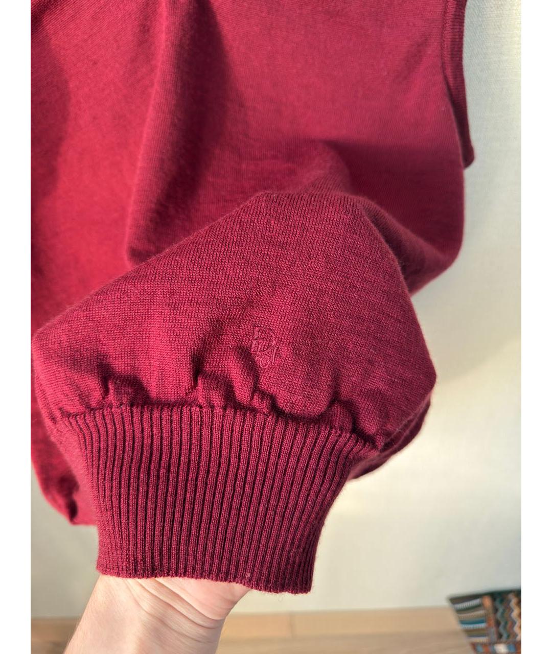 CHRISTIAN DIOR Бордовая шерстяная жилетка, фото 3