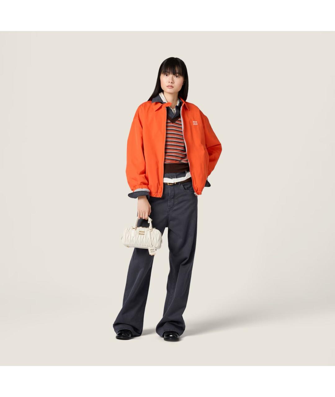 MIU MIU Оранжевая хлопковая куртка, фото 2