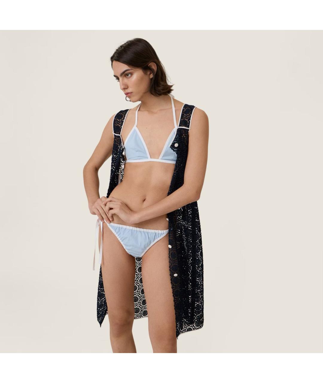 MIU MIU Голубой хлопковый купальник, фото 3