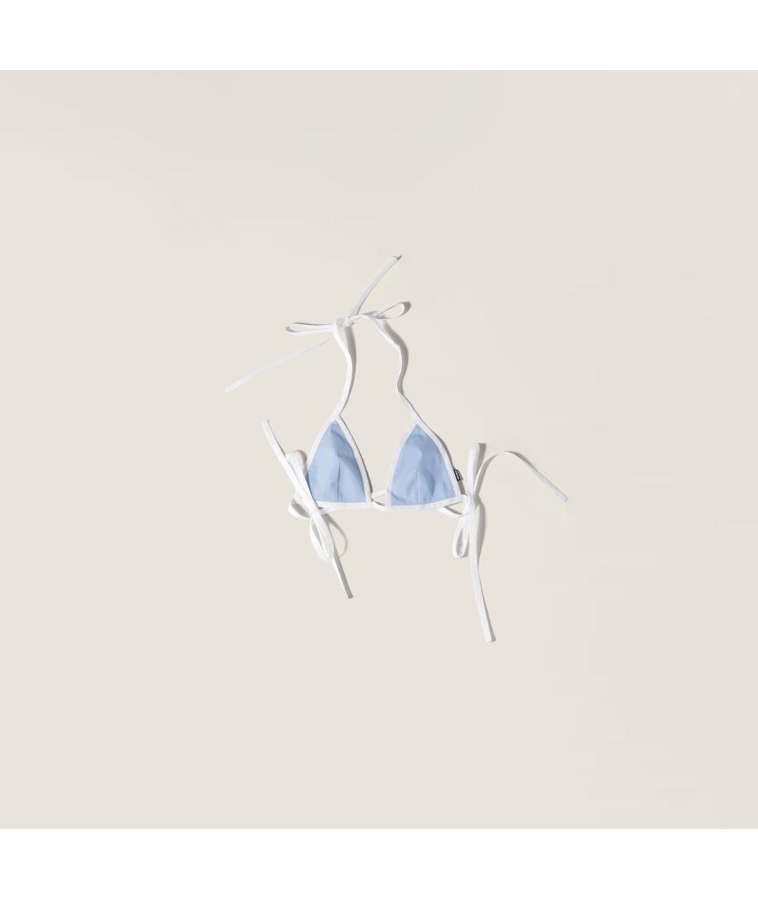 MIU MIU Голубой хлопковый купальник, фото 5