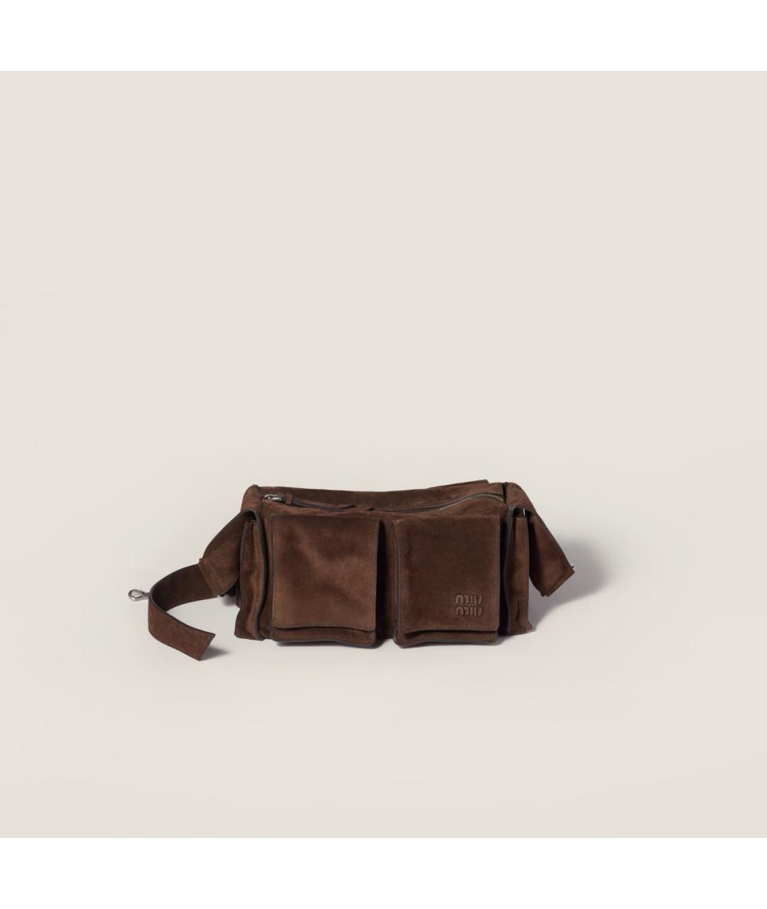 MIU MIU Коричневая кожаная сумка через плечо, фото 6