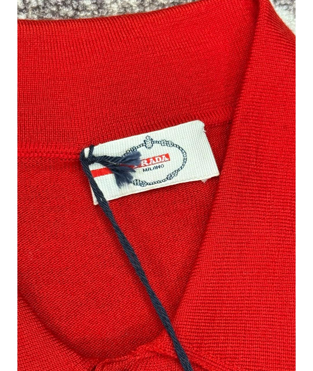 PRADA Красное поло с коротким рукавом, фото 3
