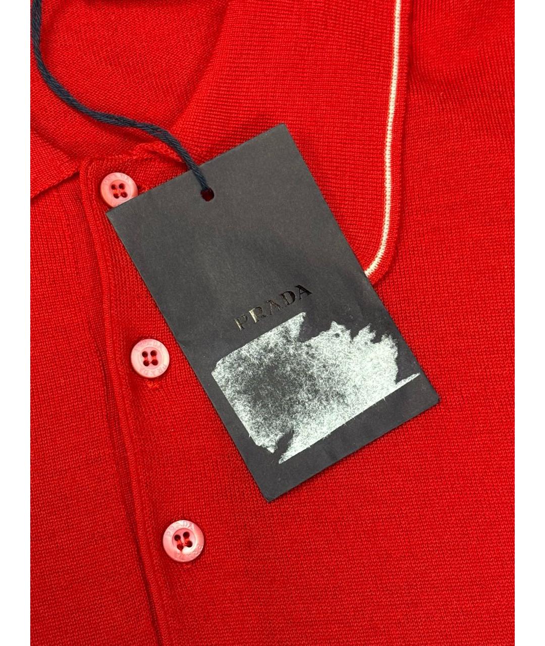 PRADA Красное поло с коротким рукавом, фото 4