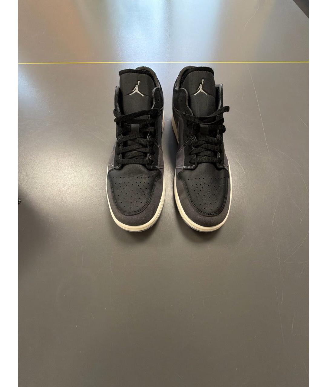 JORDAN Серые замшевые низкие кроссовки / кеды, фото 3