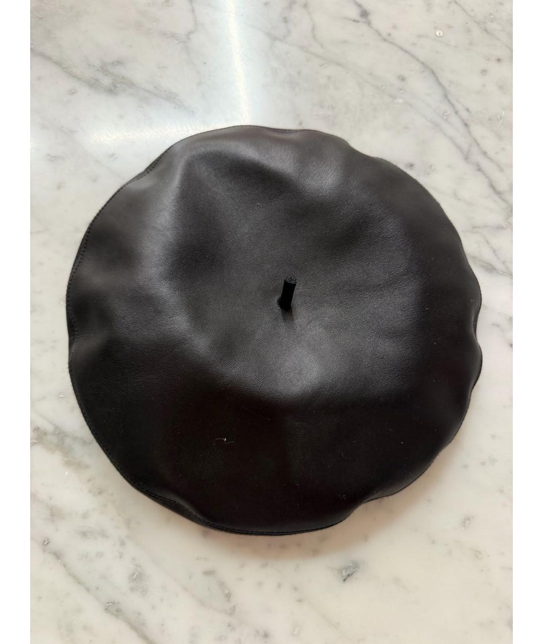 CHRISTIAN DIOR Черная кожаная шляпа, фото 4