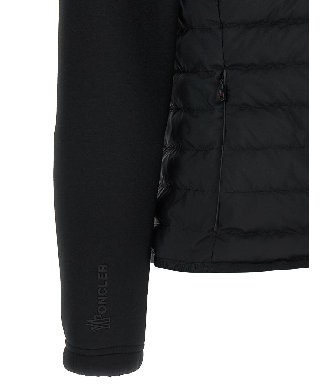 MONCLER GRENOBLE Черный полиамидовый пуховик, фото 4