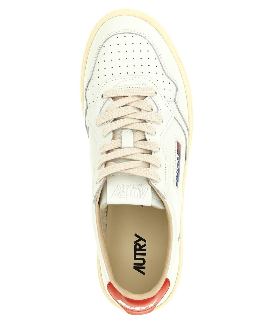 AUTRY Белые кожаные низкие кроссовки / кеды, фото 4