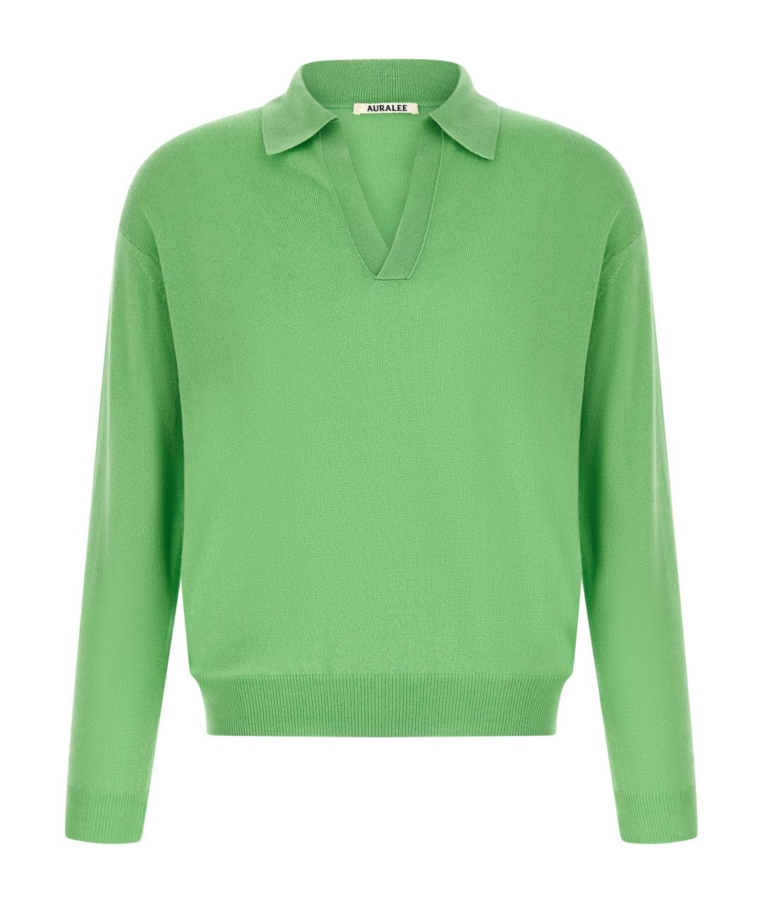 AURALEE Зеленый кашемировый джемпер / свитер, фото 1