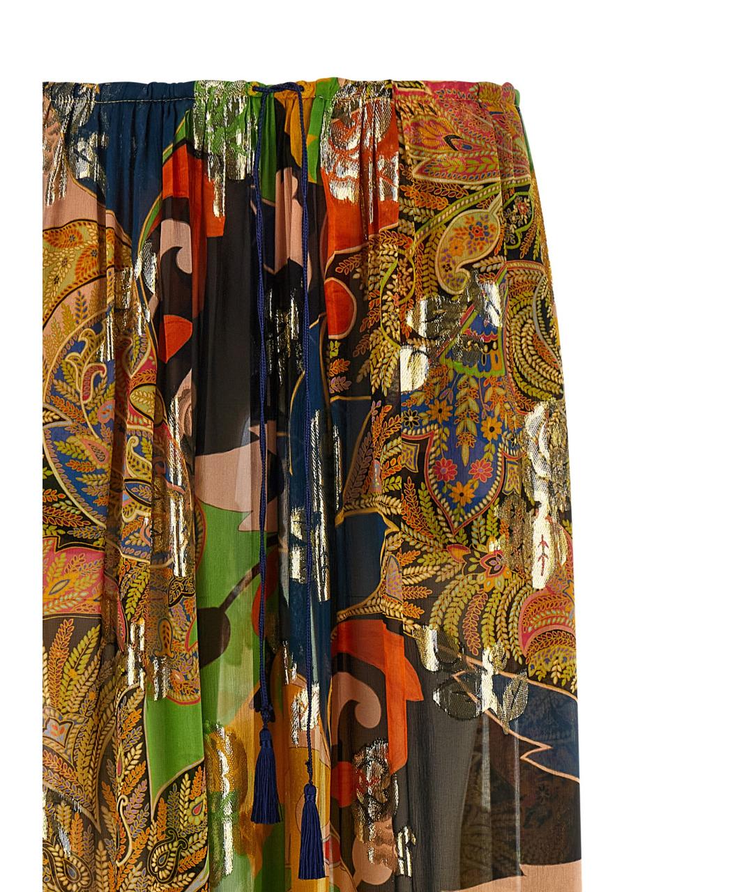 ETRO Мульти шелковые брюки широкие, фото 3