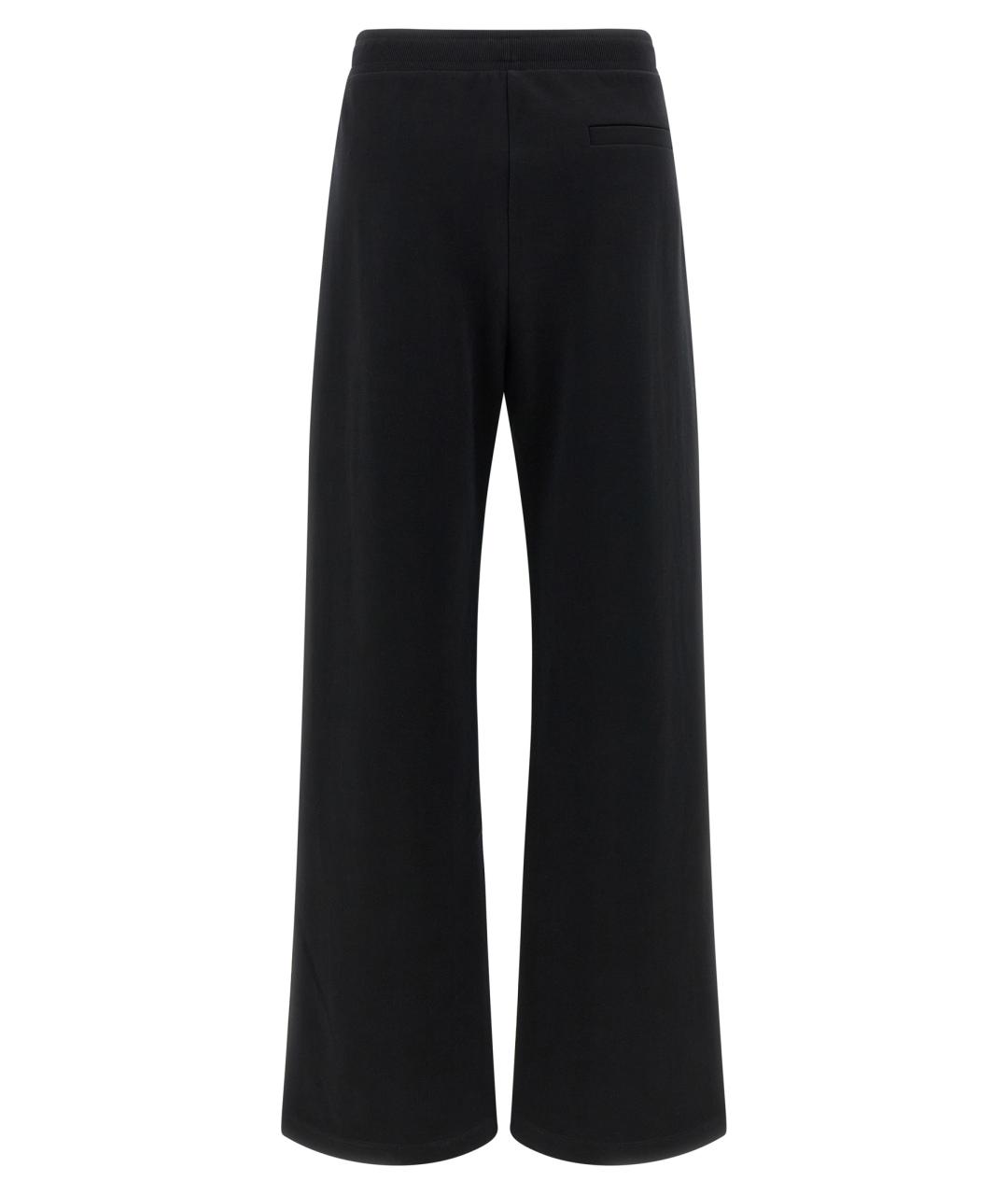 'S MAX MARA Черные хлопковые прямые брюки, фото 2