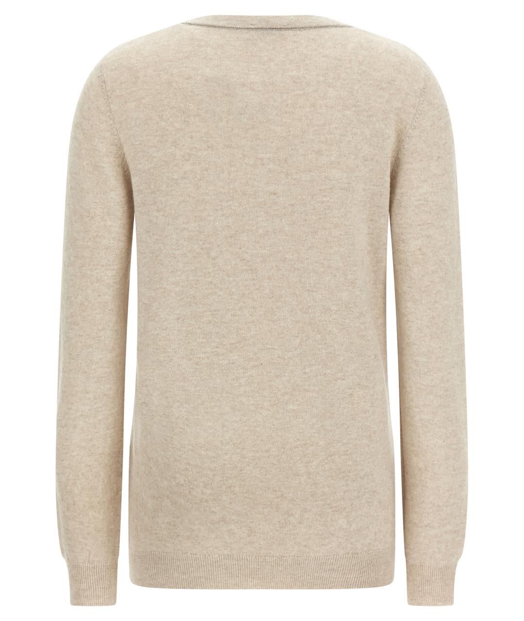 BRUNELLO CUCINELLI Бежевый кашемировый джемпер / свитер, фото 2