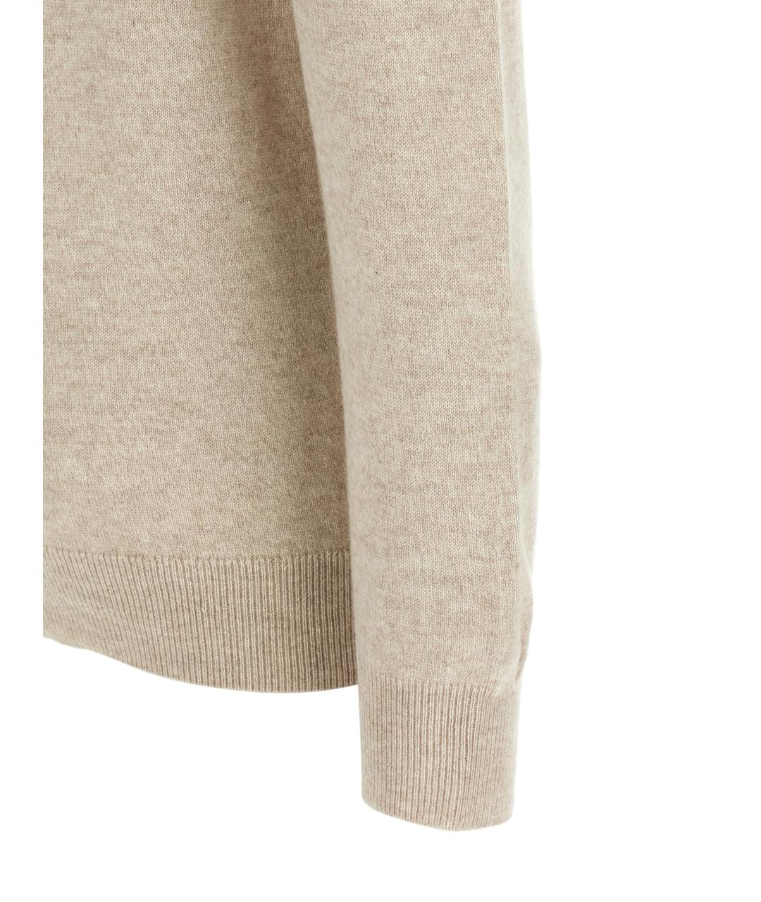 BRUNELLO CUCINELLI Бежевый кашемировый джемпер / свитер, фото 4