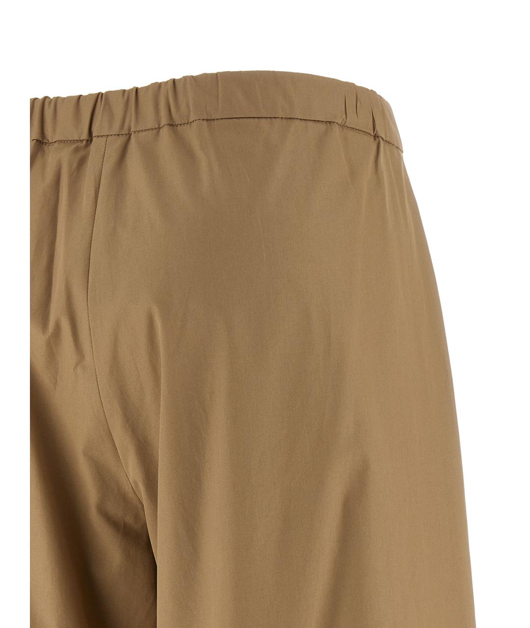 'S MAX MARA Бежевые хлопковые прямые брюки, фото 4
