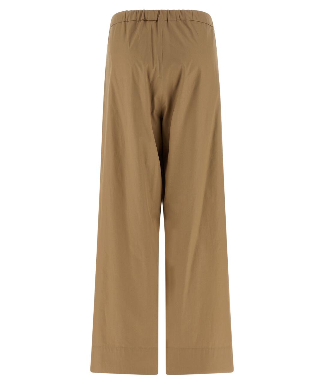 'S MAX MARA Бежевые хлопковые прямые брюки, фото 2