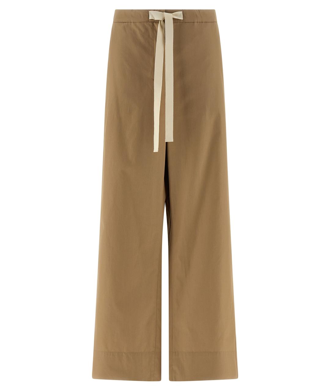 'S MAX MARA Бежевые хлопковые прямые брюки, фото 1
