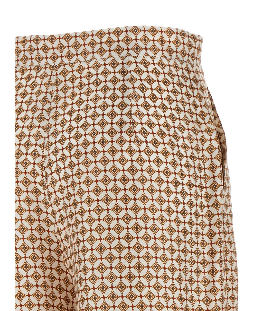 MAX MARA STUDIO Мульти шелковые прямые брюки, фото 4