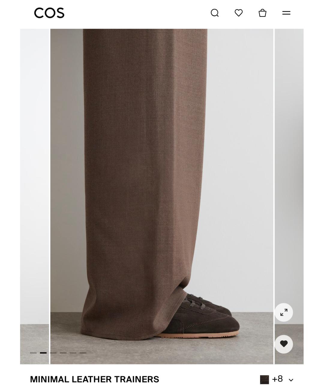 COS Коричневые замшевые кеды, фото 7