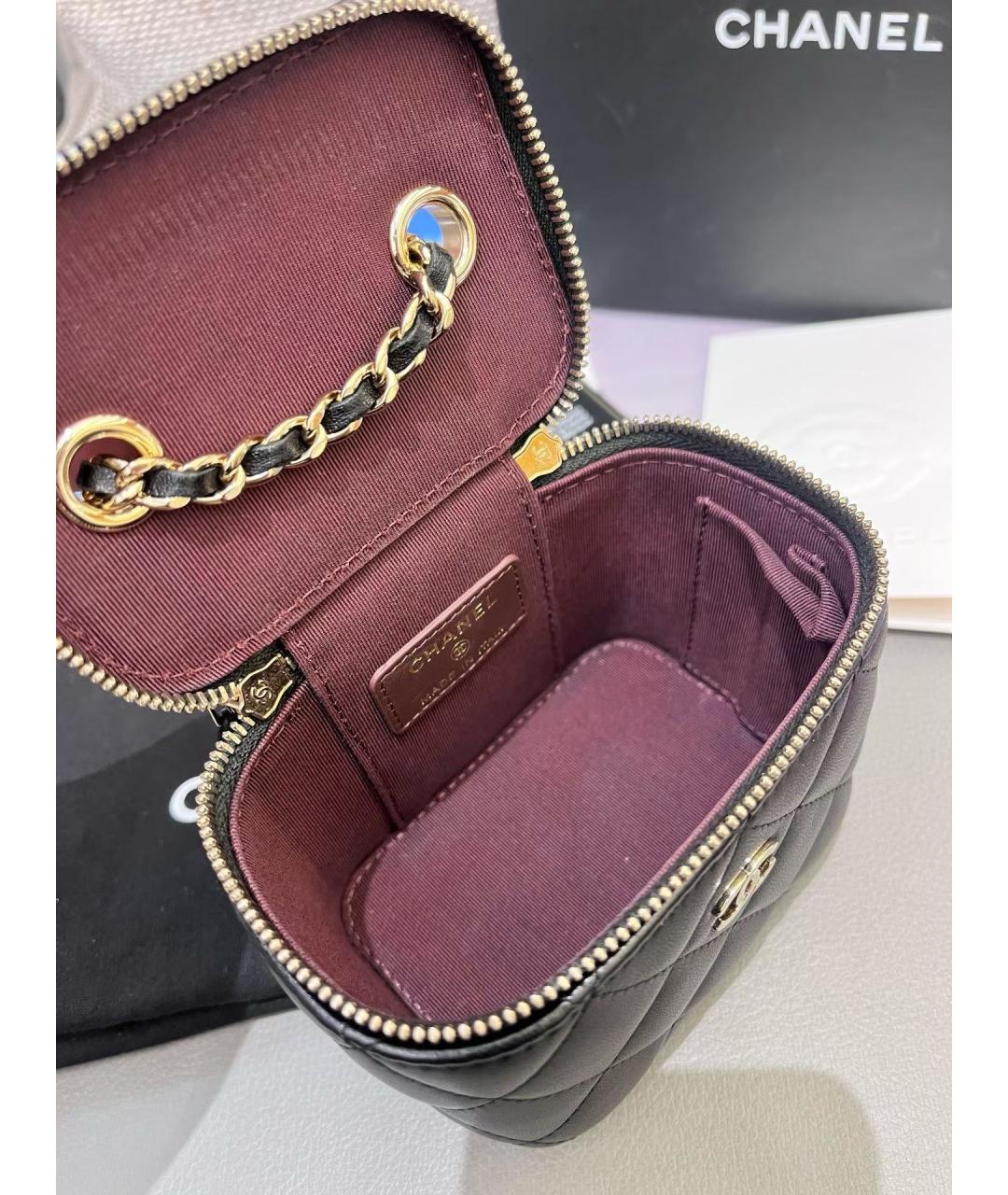 CHANEL Черная кожаная сумка через плечо, фото 9