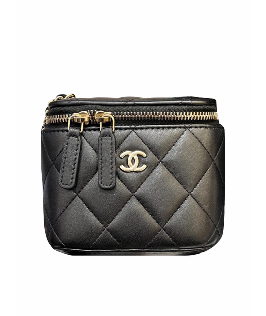 CHANEL Черная кожаная сумка через плечо, фото 1