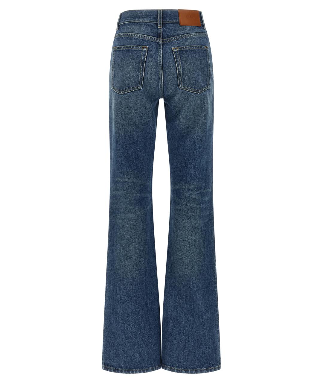 CHLOE Синие хлопковые джинсы клеш, фото 2