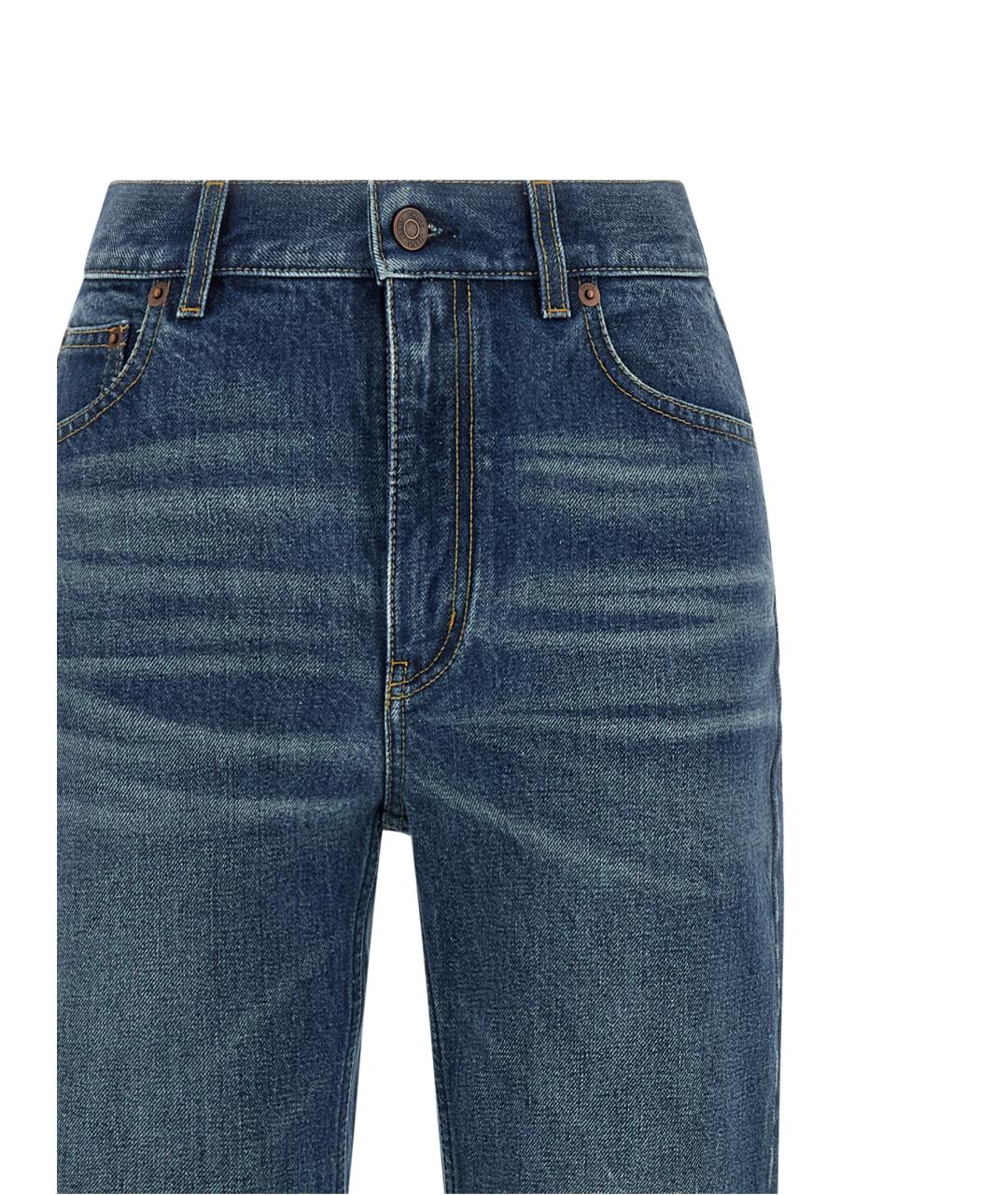 CHLOE Синие хлопковые джинсы клеш, фото 3