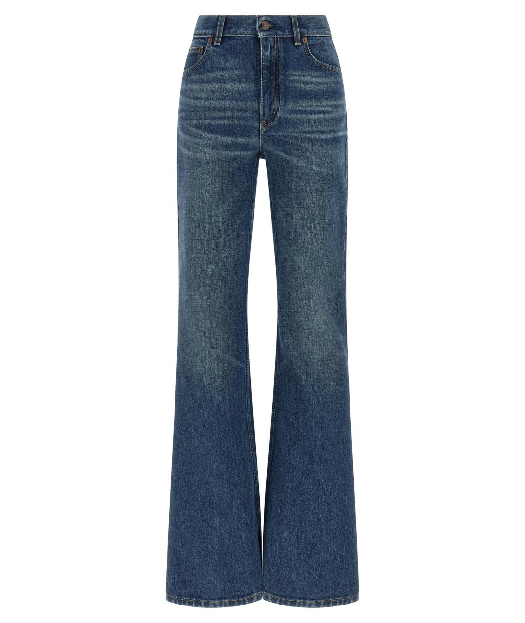 CHLOE Синие хлопковые джинсы клеш, фото 1