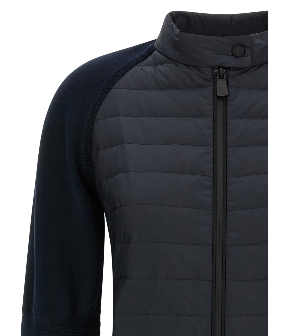 MONCLER GRENOBLE Темно-синий полиамидовый кардиган, фото 3