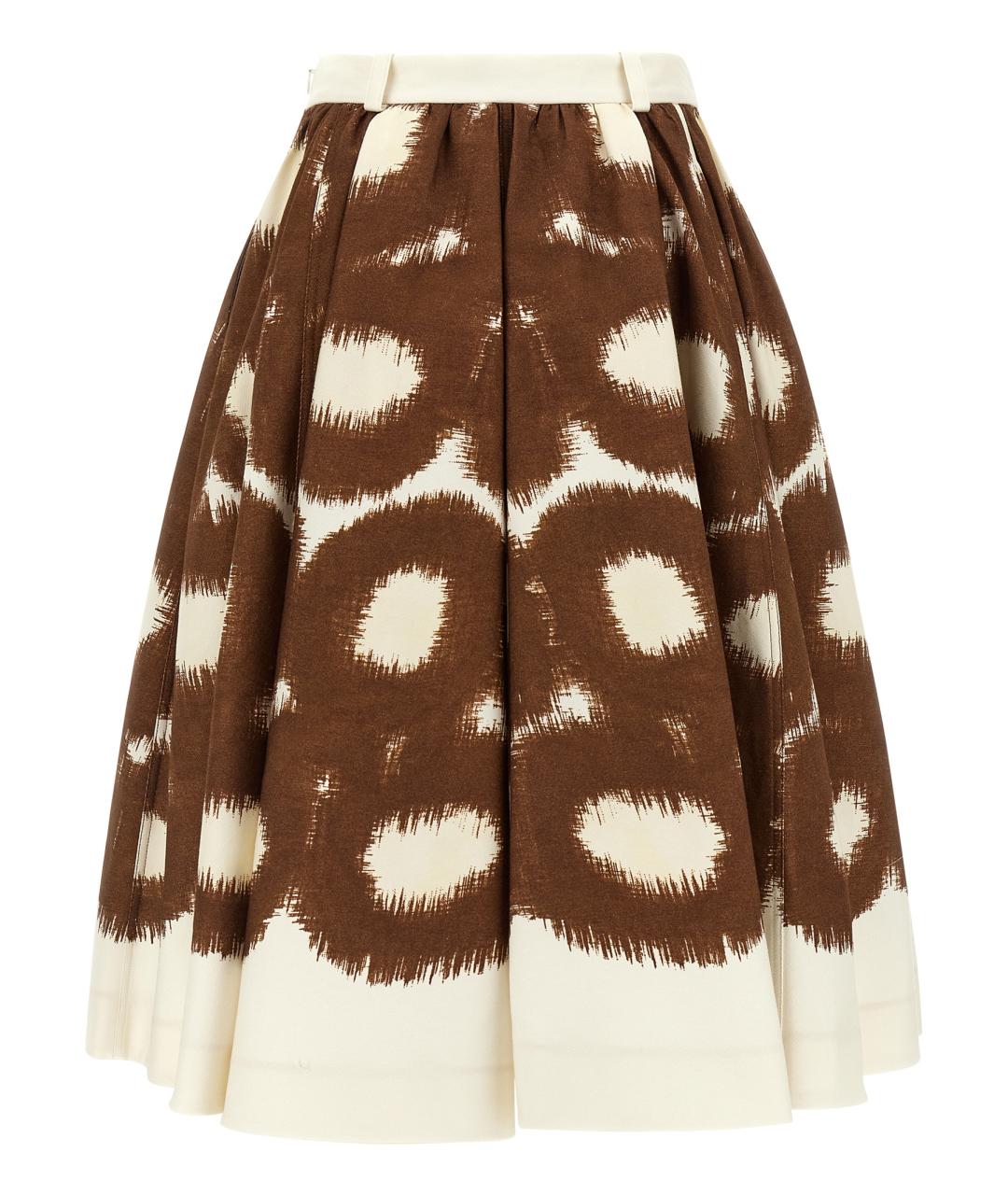 PRADA Коричневая хлопковая юбка миди, фото 2
