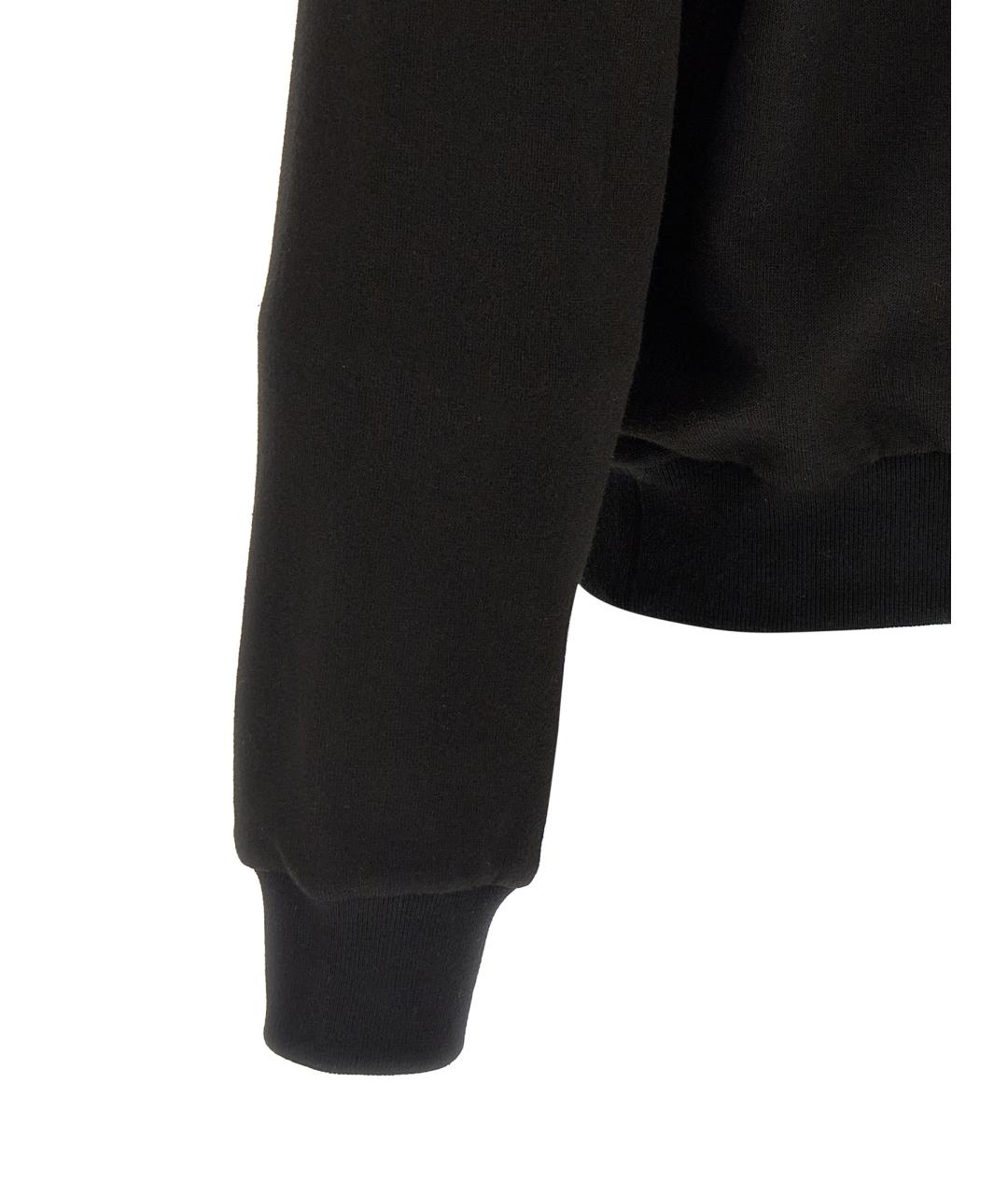 THE ROW Черное хлопковое поло с длинным рукавом, фото 4