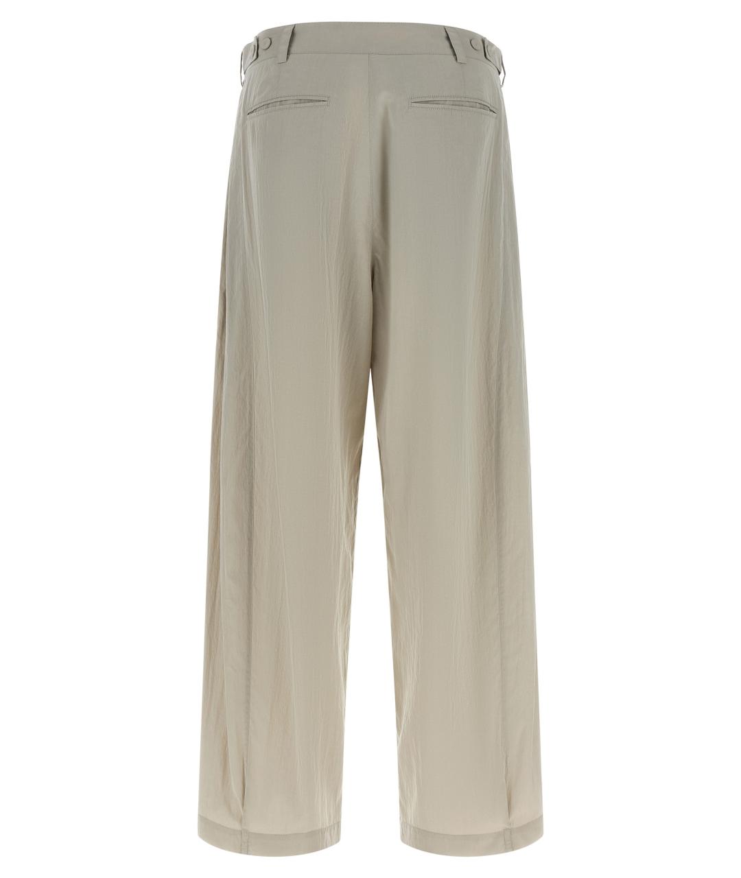 THE ROW Серые шелковые прямые брюки, фото 2