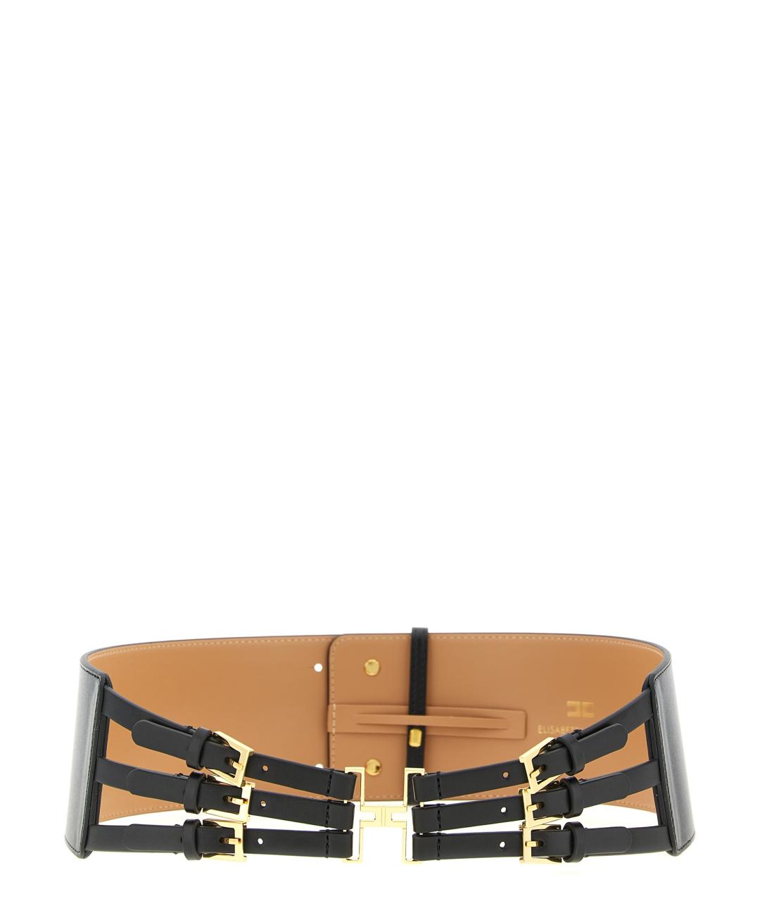 ELISABETTA FRANCHI Черный ремень из искусственной кожи, фото 1