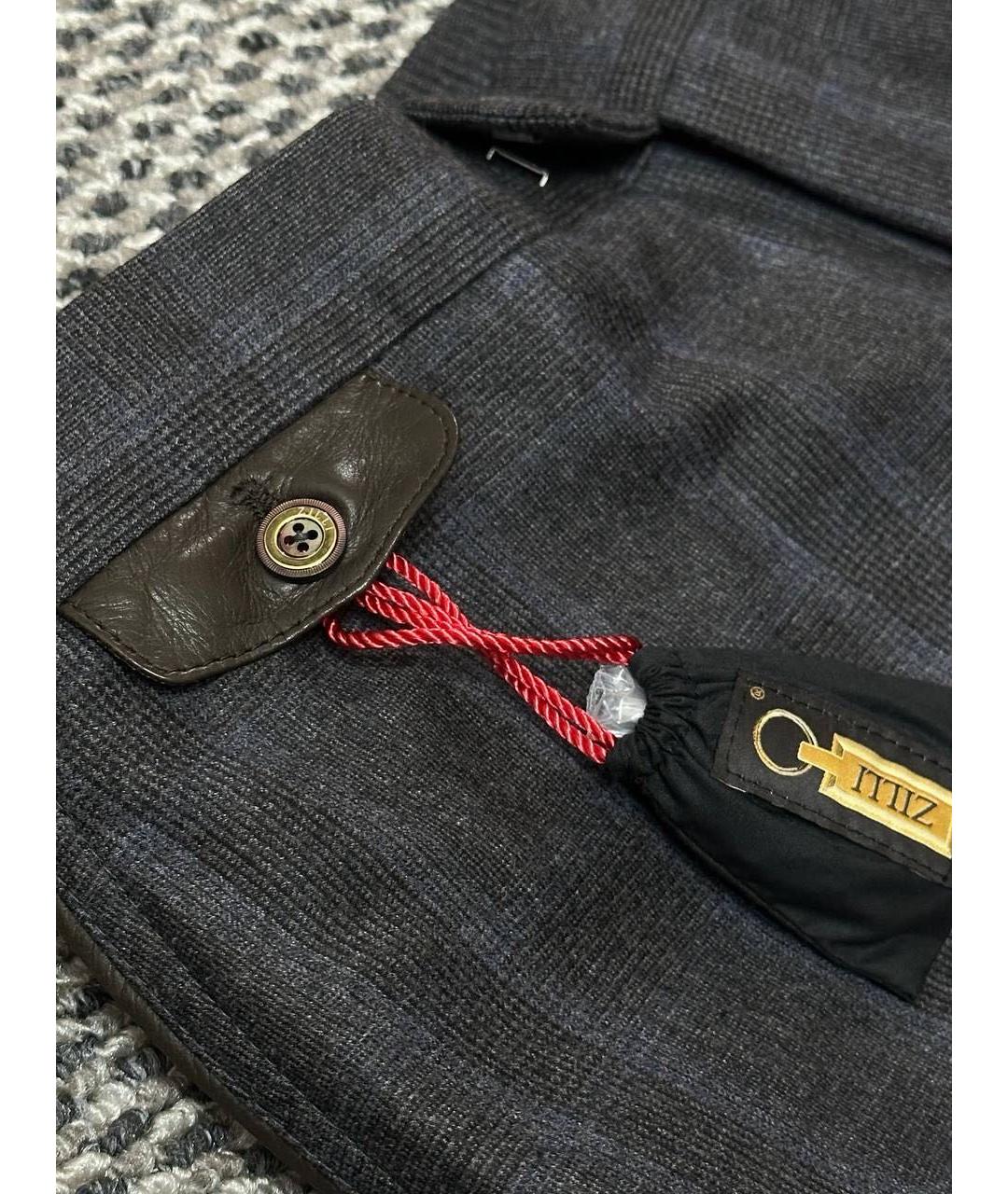 ZILLI Мульти шерстяные повседневные брюки, фото 7